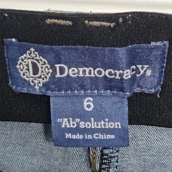 Democracy‎ "Ab"solution Distressed Denim Jeans 6 Blue Casual Stretch - Picture 2 of 7